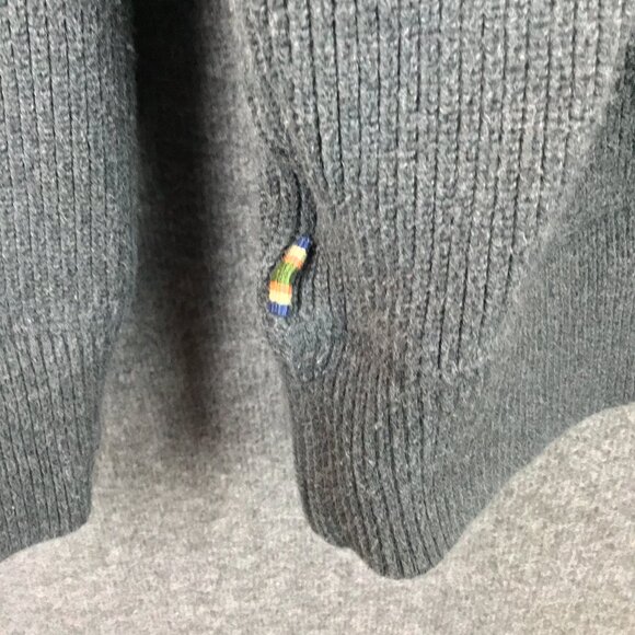 Y2K Eddie Bauer Quarter Zip Striped Pullover Sz XXL Ribbed Cotton Unisex - Picture 6 of 8